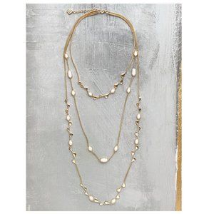 Kendra Scott Gold White Adrienne Necklace